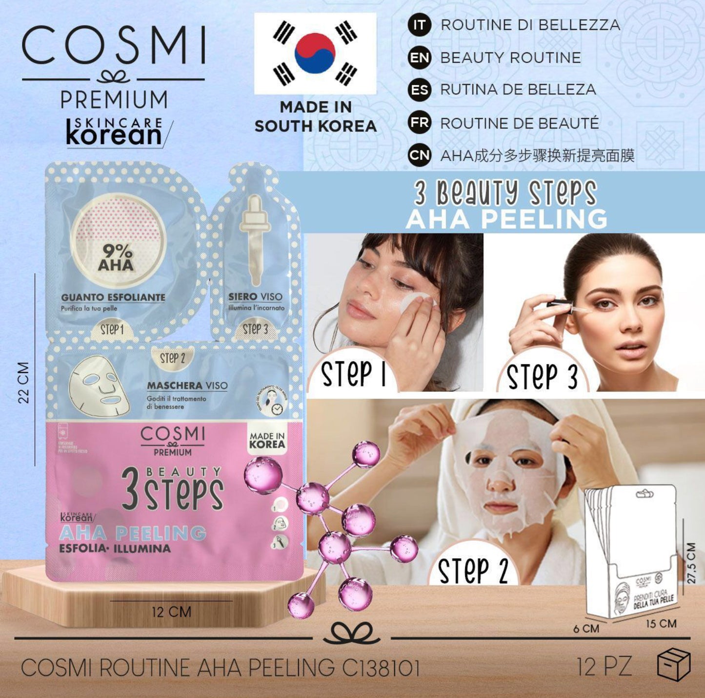 Cosmi maschera viso 3steps