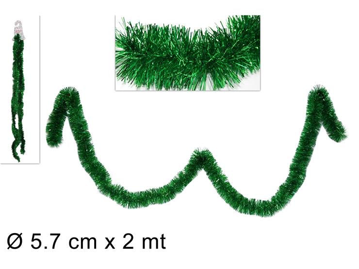 NATALIZIA filo addobbo verde 5.7cmx2mt