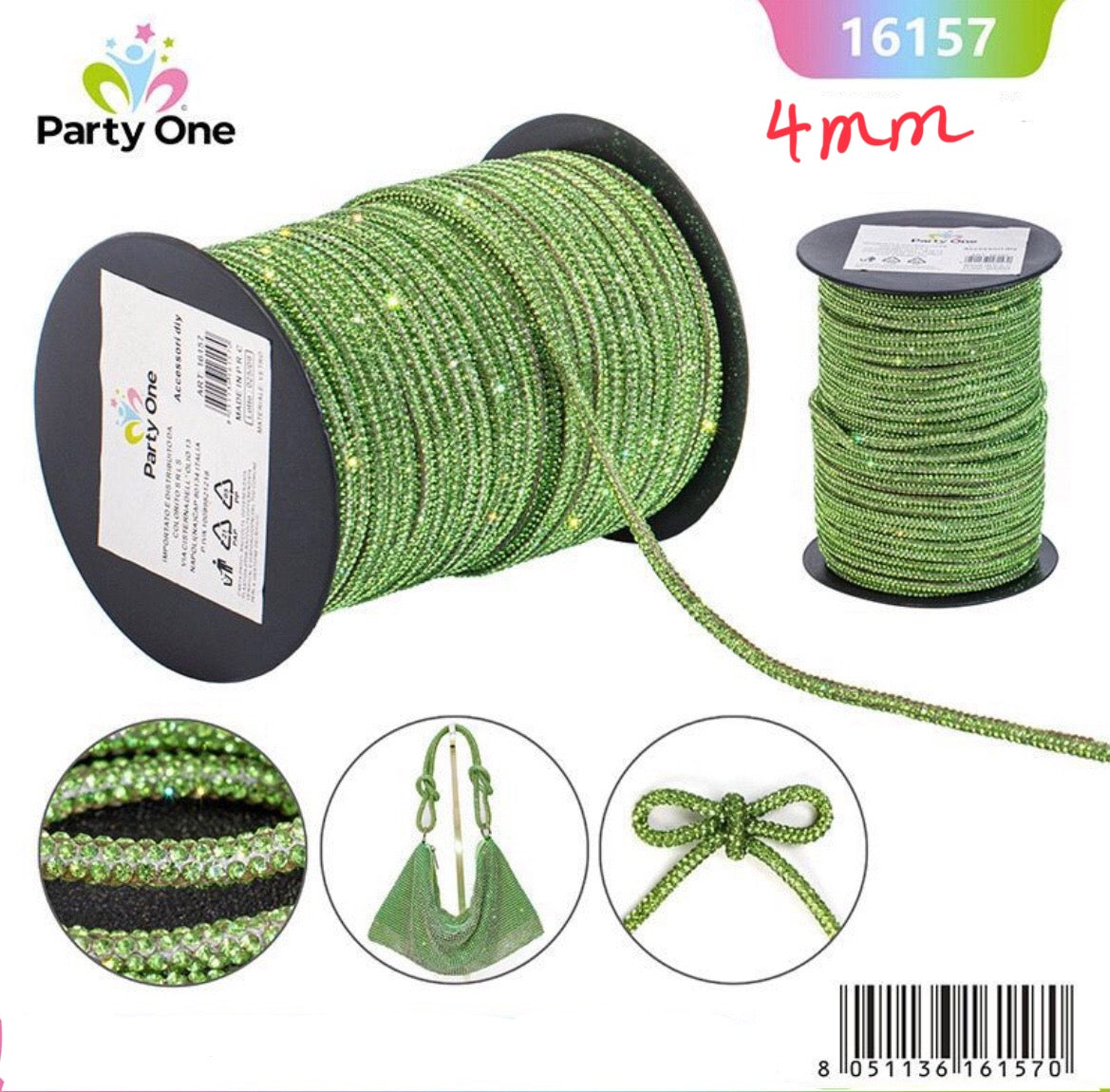 CORDINO  strass 4mmx50m