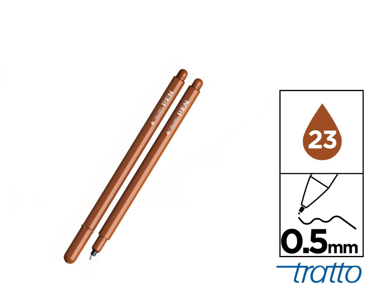 Tratto pen metal look ocra rossa 0,5mm 23