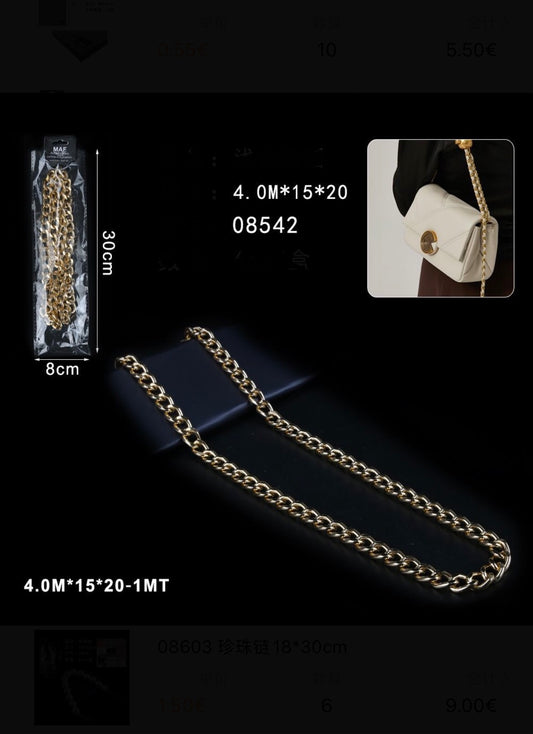 CATENE in alluminio 4.0mx15x20-1mt  argento/oro