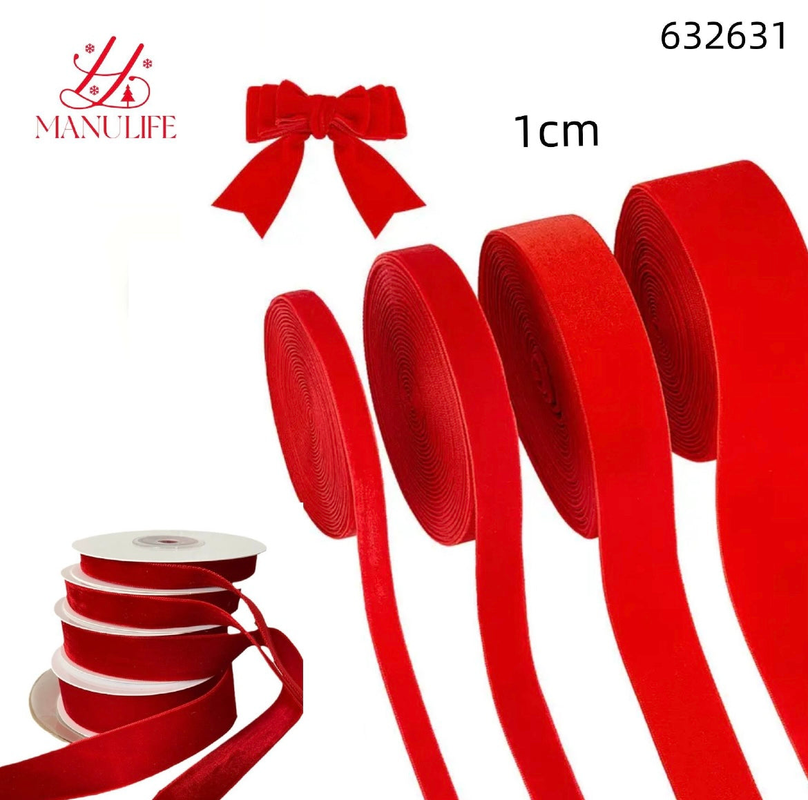 NATALIZIA nastro velluto 1cm