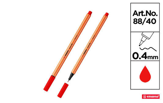 Stabile fineliner Point 0,4mm Rosso 88/40