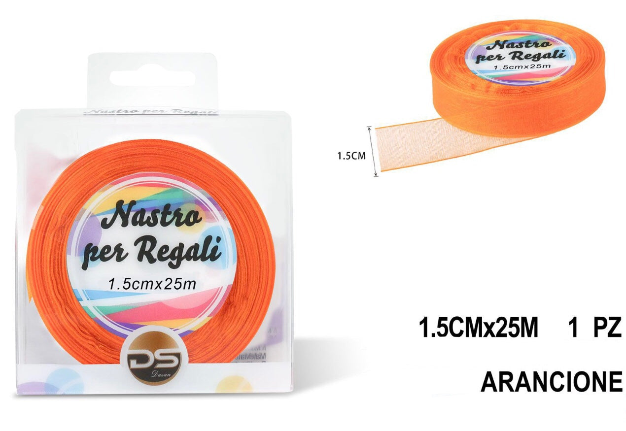 Nastro organza 1.5 cm ARANCIONE