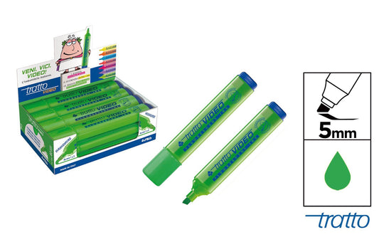 Tratto evidenziatore verde