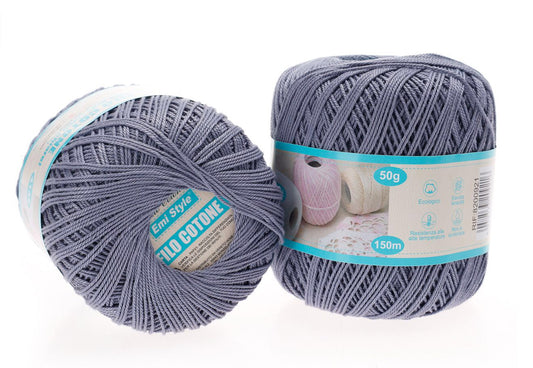 Filo cotone GRIGIO ARGENTO 50g/150m