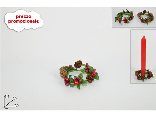 NATALIZIA grappolo bacche inneva 2.5x7.5x7.5cm