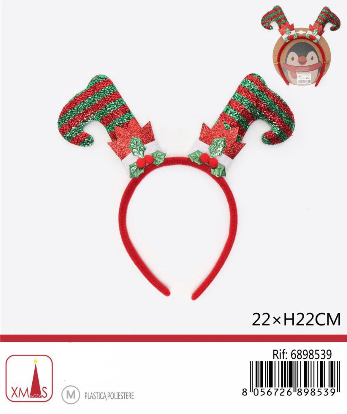 NATALIZIA cerchietto natalizio 22x22cm