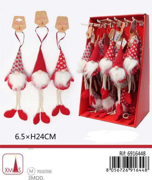 NATALIZIA pentente gnomo rosso