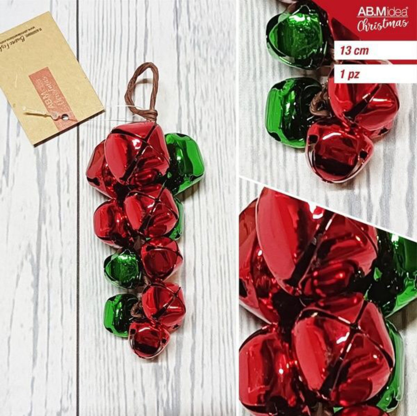 NATALIZIA grappolo uva campanelle 13cm