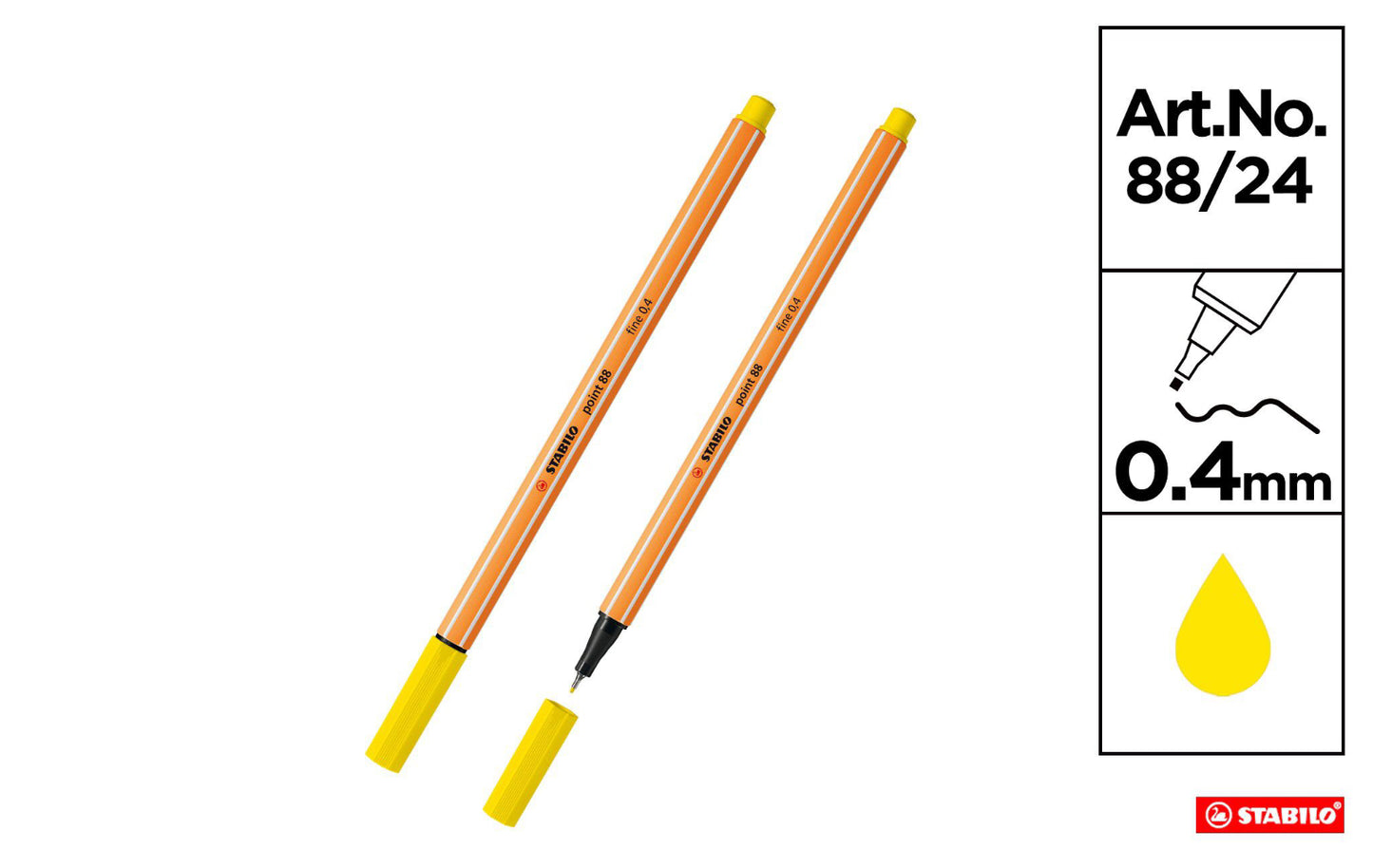 Stabilo fineliner point 0,4mm giallo limone  88/24