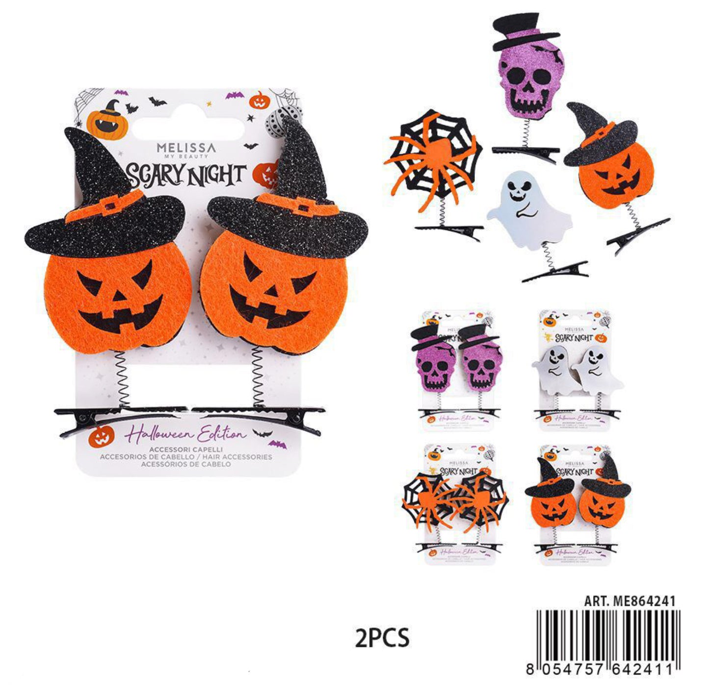 Halloween Melissa clip capelli 5x7-5x10-4x9cm