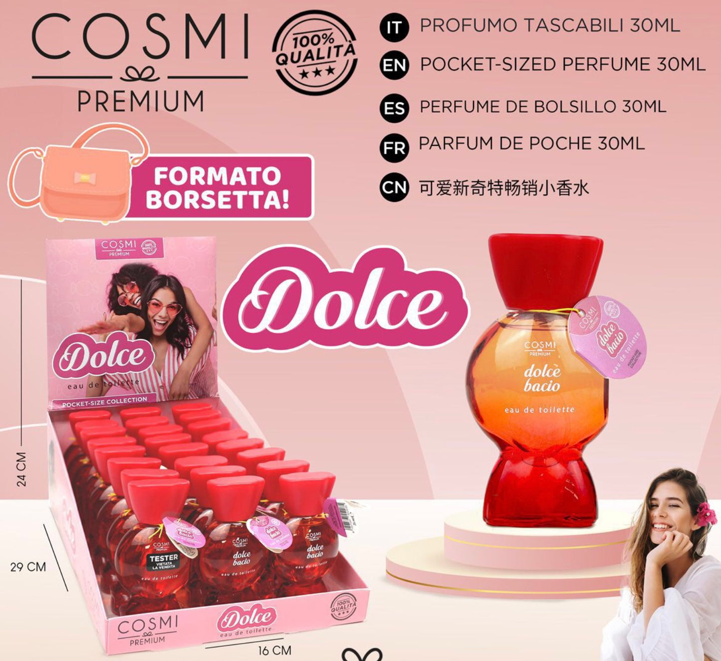 COSMI profumo tascabile Candy rosso