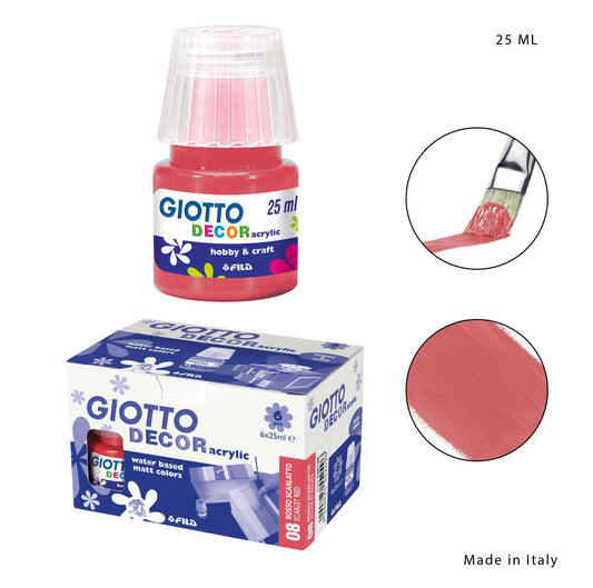 Giotto decor acylic rosso scarlatto 25ml