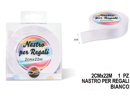 Nastro raso 2 cm BIANCO