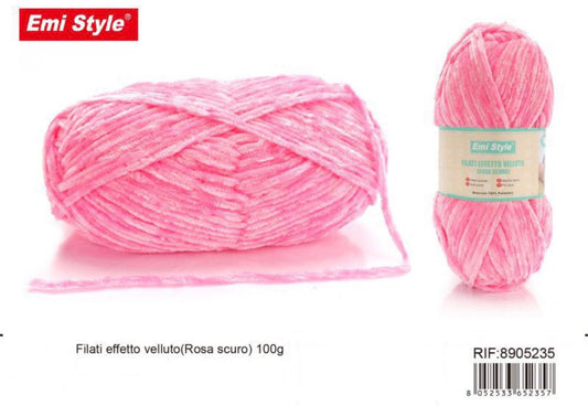 FILATI effetto velluto rosa scuro 100g