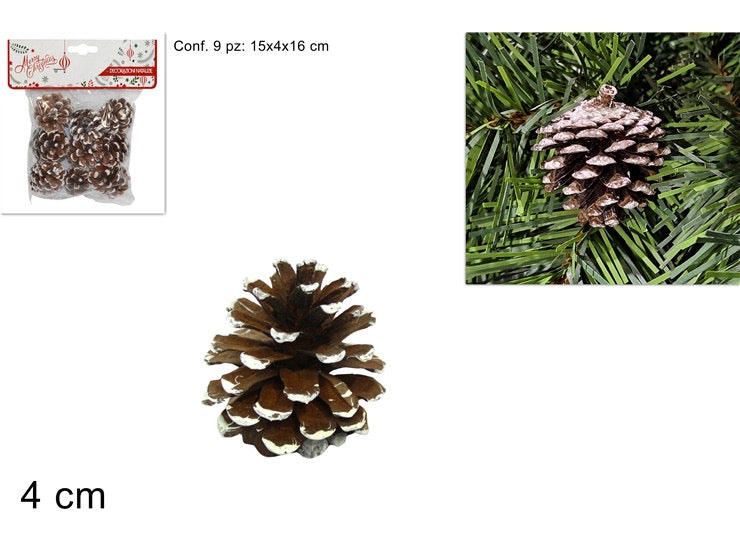NATALIZIA pigna decorative 4cm 9pz