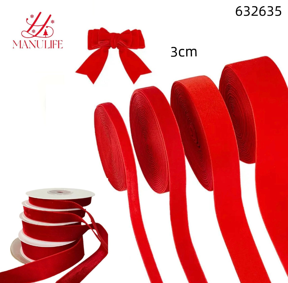 NATALIZIA nastro velluto 3cm