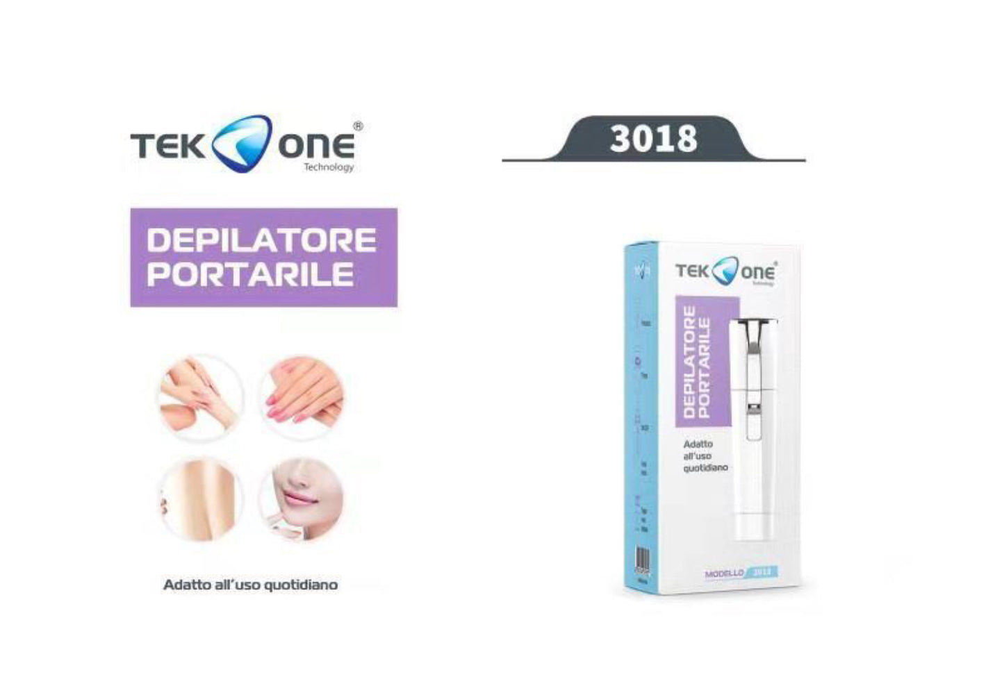 TEK ONE  depilatore portatile 3018