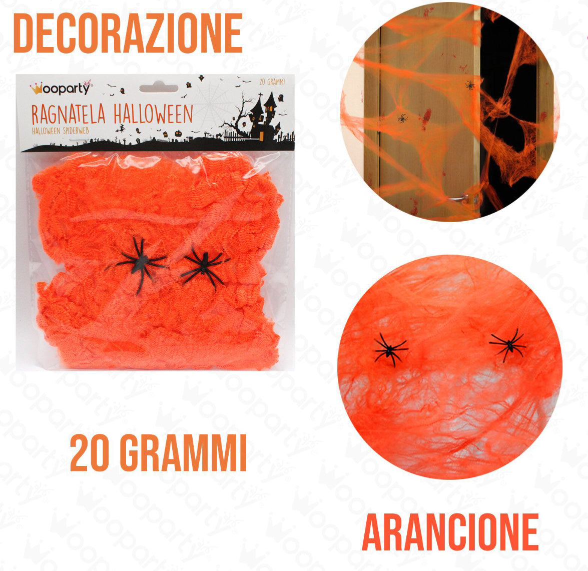 Halloween ragnatela  arancione 20grammi