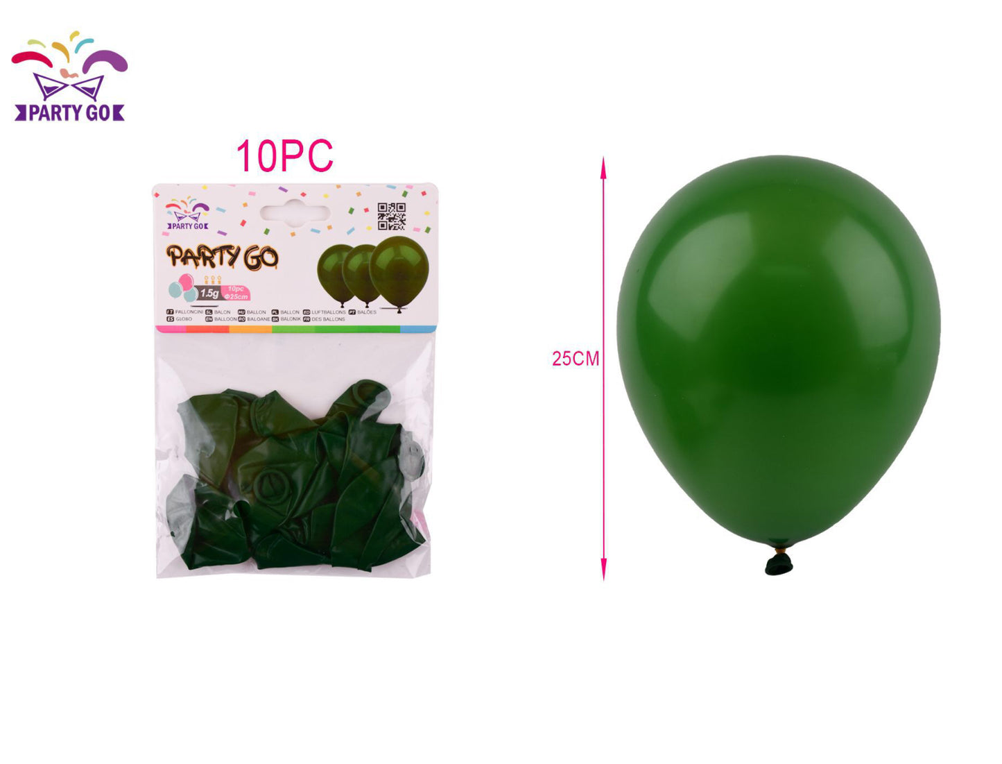 Palloncini 10pz 1.5g verde scuro