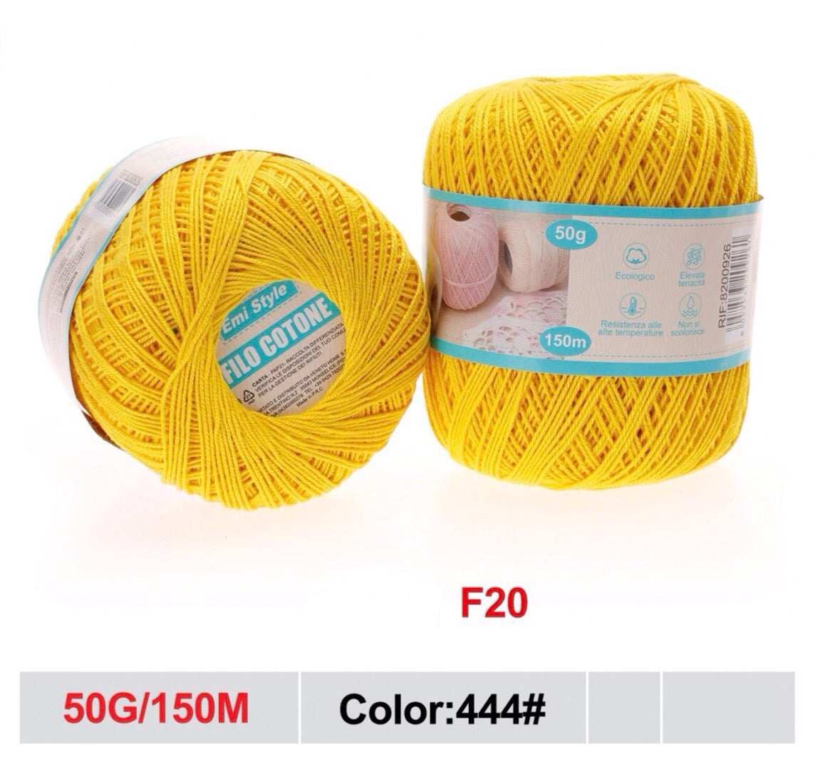 Filo cotone GIALLO OCRA 50g/150m