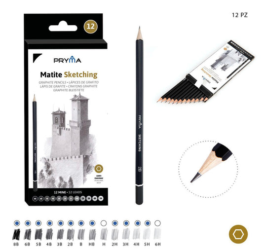 PRYMA matite sketching (set da 12)