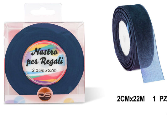 Nastro organza 2 cm BLU SCURO