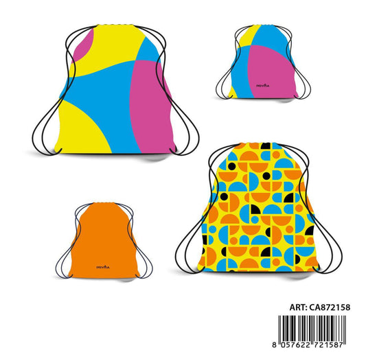 PRYMA fluopop zaino sacco 34x43cm