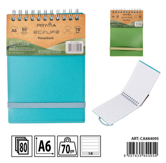 PRYMA memobook anello  A6 80ff 1R