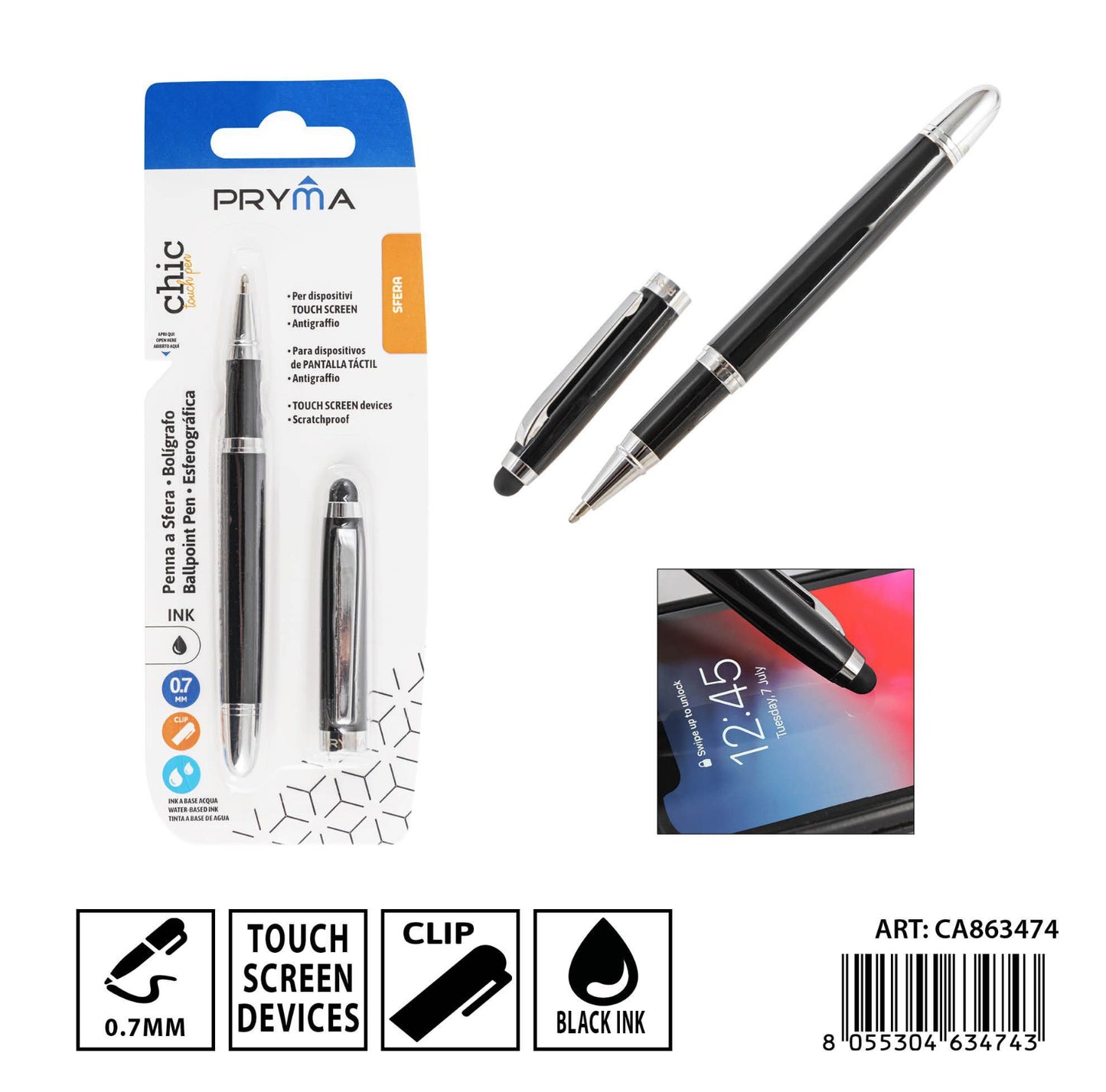 PRYMA penna sfera 0.7mm T/SCREEN