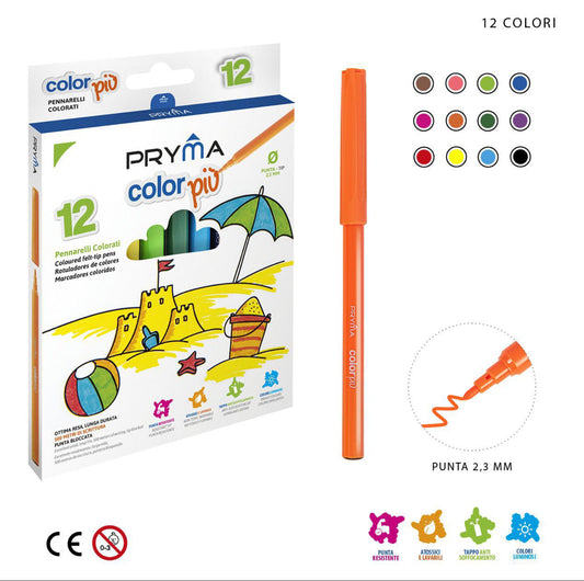 Pryma pennarelli color più 12