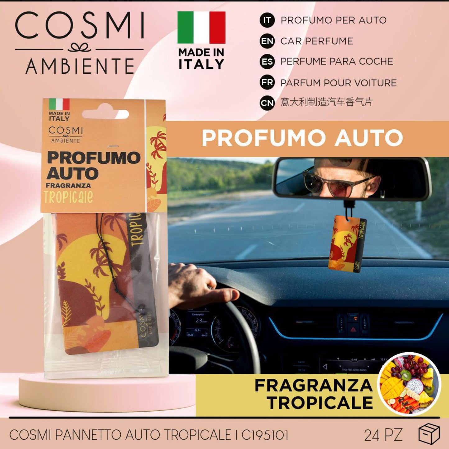 Cosmi profumo auto fragranza tropicale