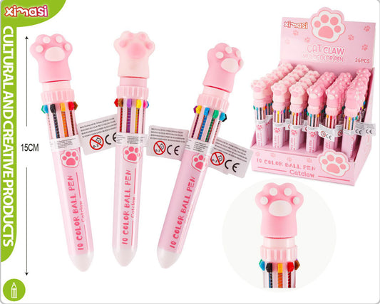 PENNA dieci colori zampa gatto