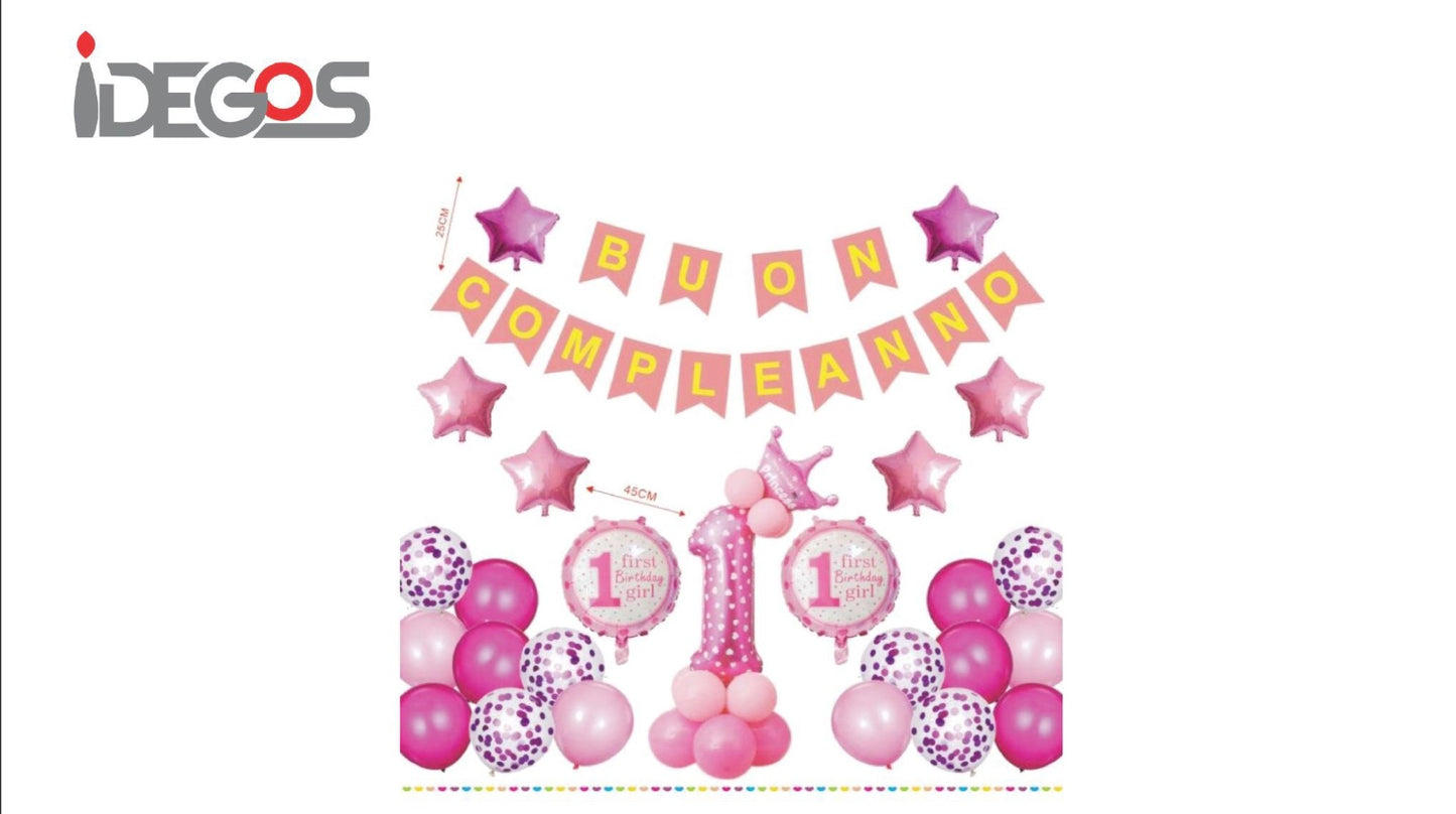 PALLONCINI party  1 anno 52pz