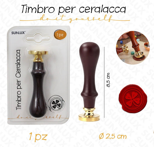 TIMBRO per ceralacca QUADRIFOGLIO 2,5x8.5cm