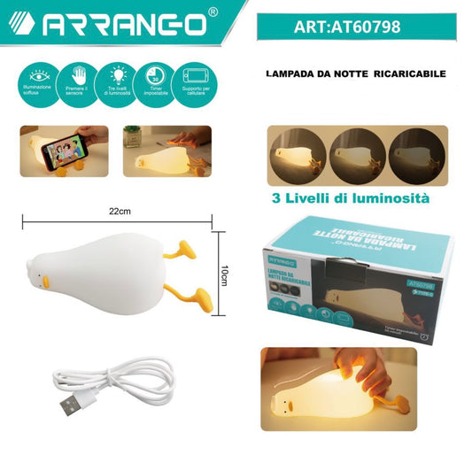 ARRANGO lampada da notte ricaricabile ART:AT60798