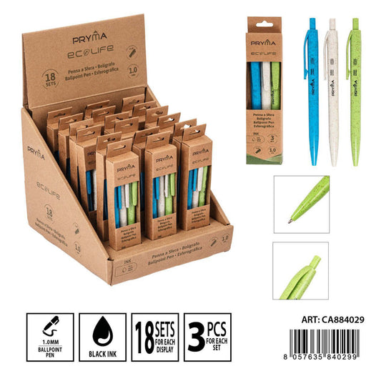 PRYMA penna sfera paglia 1mm 3pz