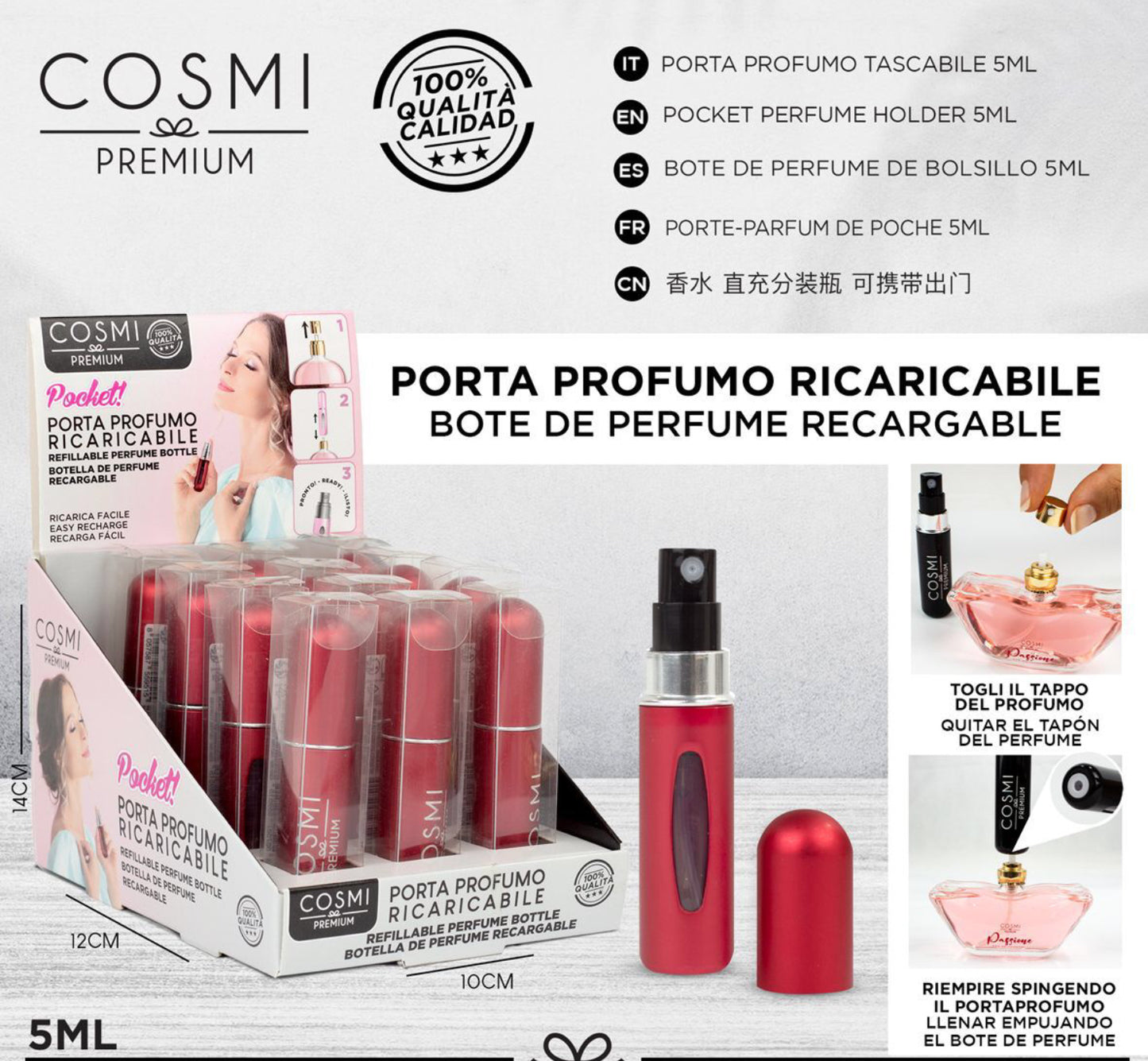 COSMI porta frofumo ricaricabile 5ml