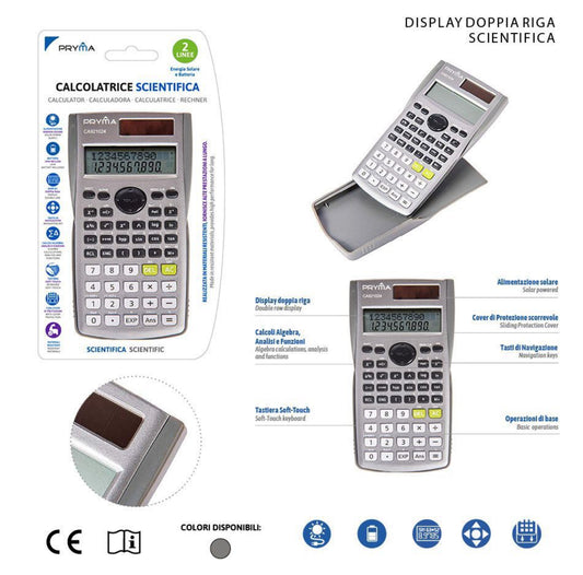 PRYMA calcolatrice scientifica 2righe 156x85x20mm