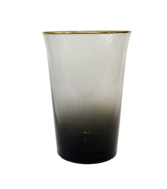 Bicchiere nero bordo oro