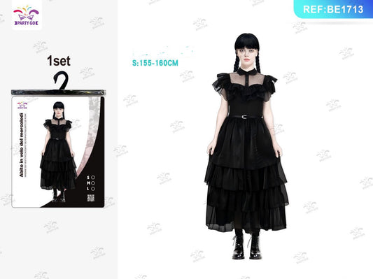 HALLOWEEN costume da mercoledì per  aduti 155-160cm