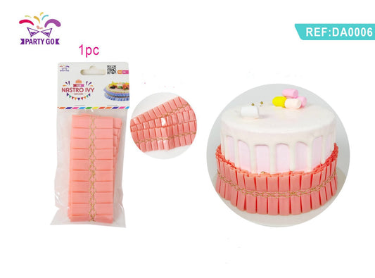 Decorazione torta rosa