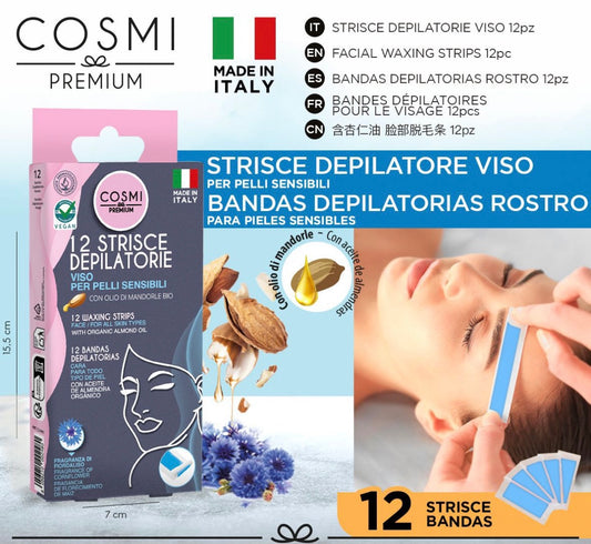 COSMI strisce depilatorie viso 12pz
