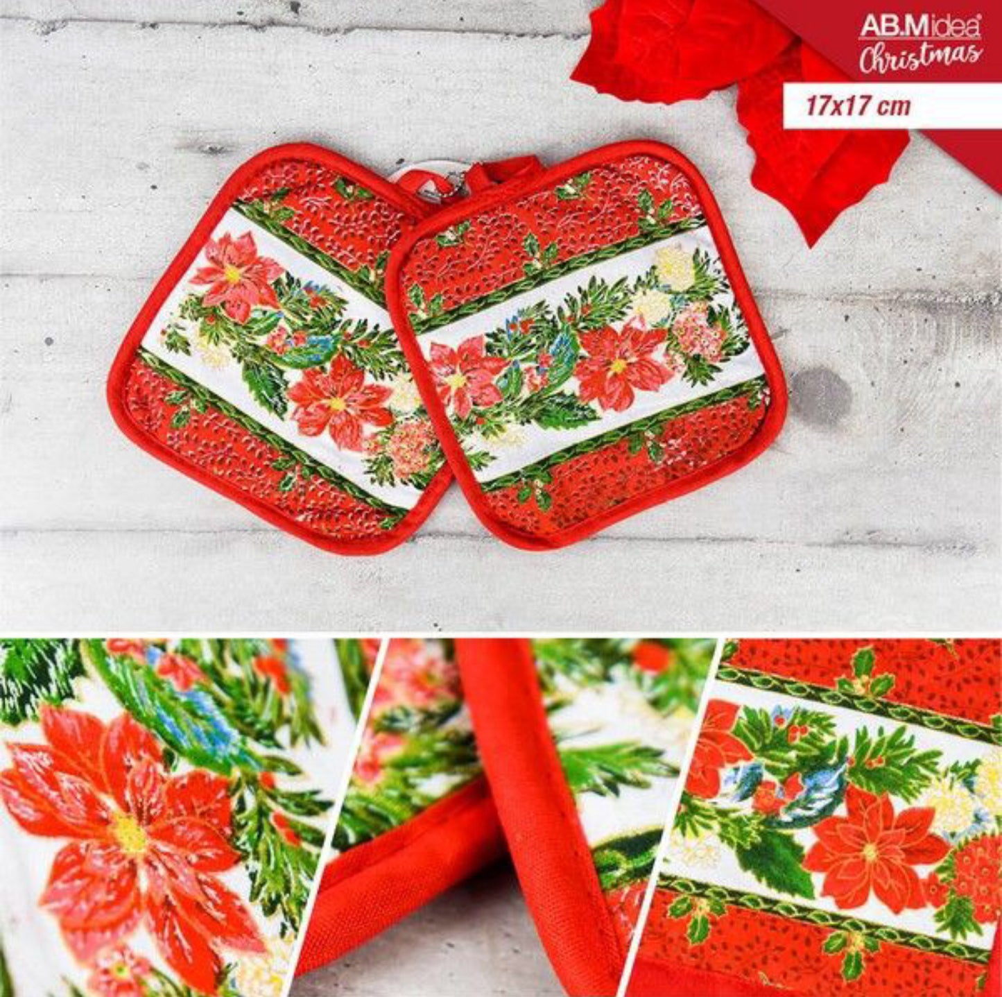 NATALIA persina decoro natale 17x17cm  2pz