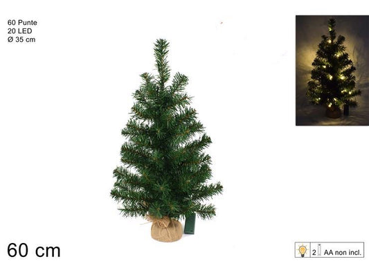 NATALIZIA albero con base & luci led 60cm