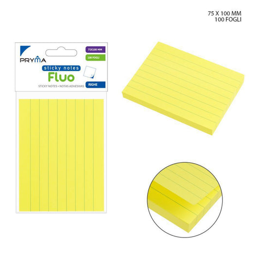 Pryma stick notes fluo 75x100mm