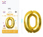 Palloncino mylar oro 110cm numero 0