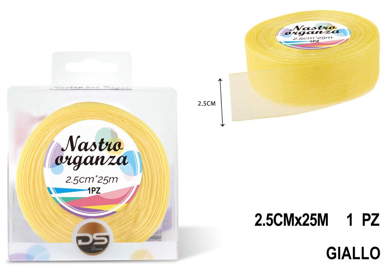 Nastro organza 2.5 cm GIALLO