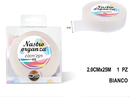 Nastro organza 2 cm BIANCO